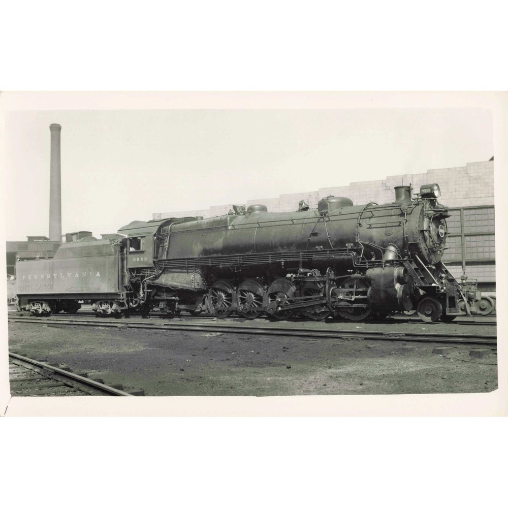 RPPC c1950s Pennsylvania Railroad Steam Locomotive 9849 Real Photo Postcard